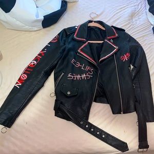 graffiti moto jacket